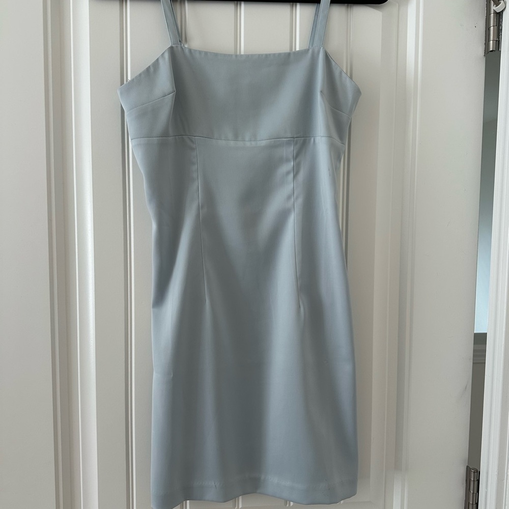 Satin Light Blue Slip Dress